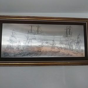 Ancient Ship Engraved Print